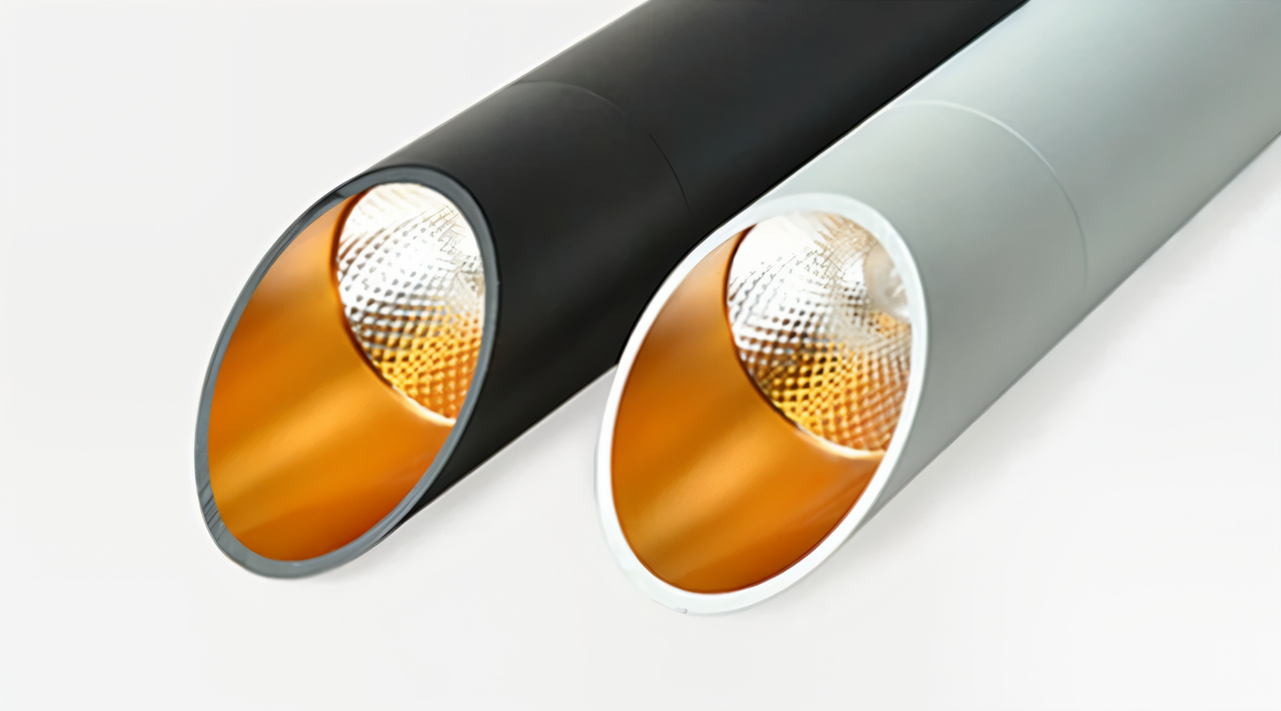 Frendorf | Uniqlux Tube Pendelleuchte - Moderne Schwarz/Weiß Aluminium LED Hängelampe