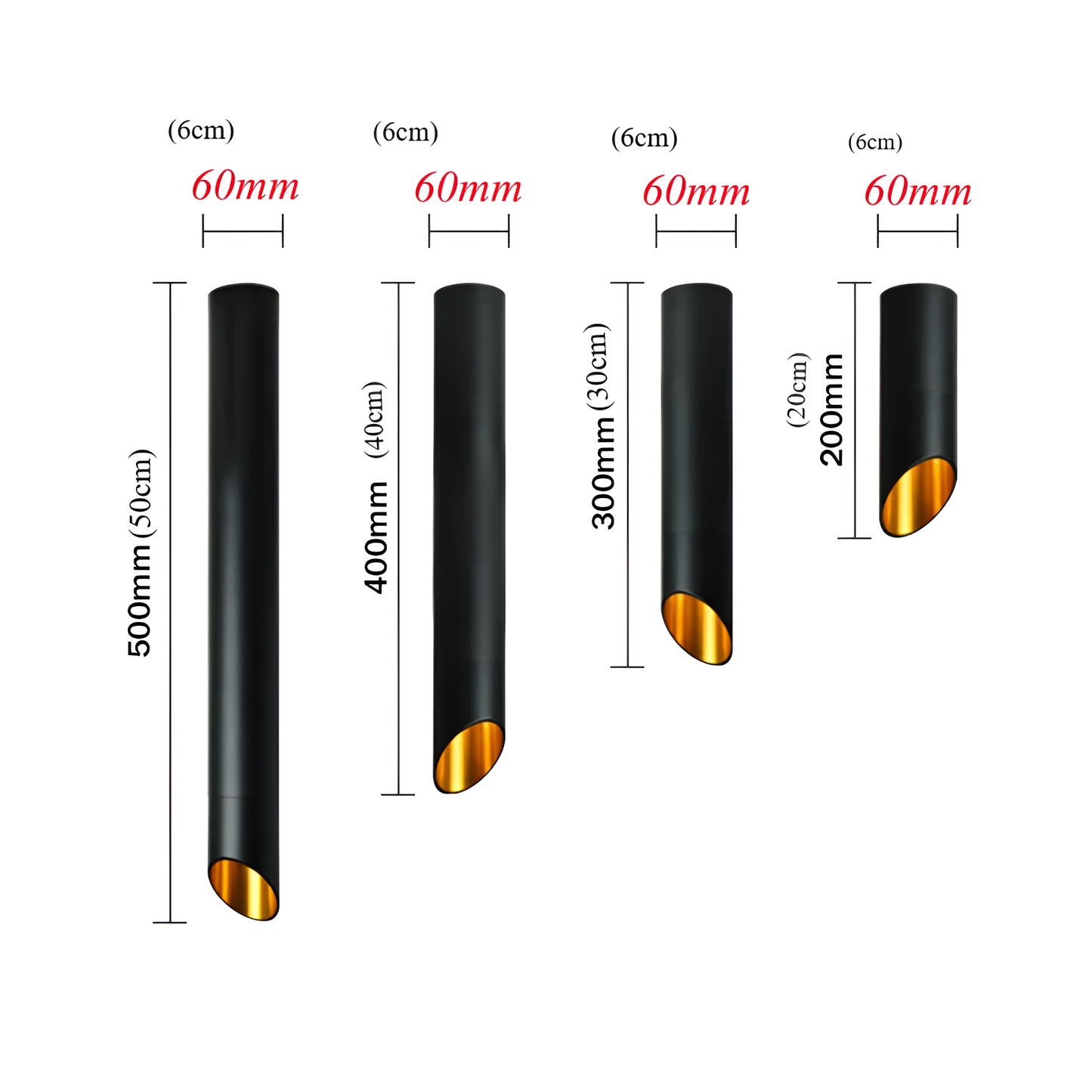 Frendorf | Uniqlux Tube Pendelleuchte - Moderne Schwarz/Weiß Aluminium LED Hängelampe
