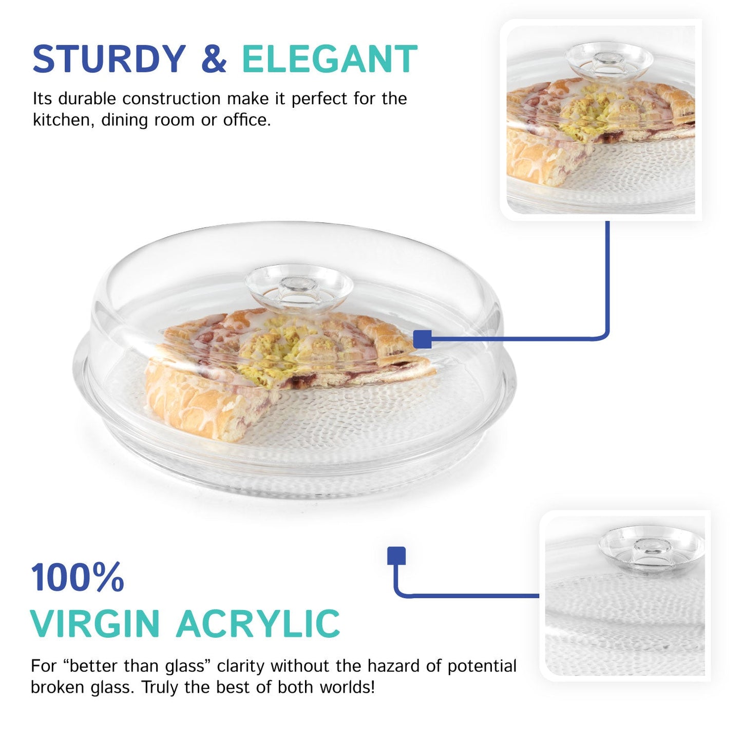 Frendorf | 11 Zoll runder Tablett mit Deckel (Set)