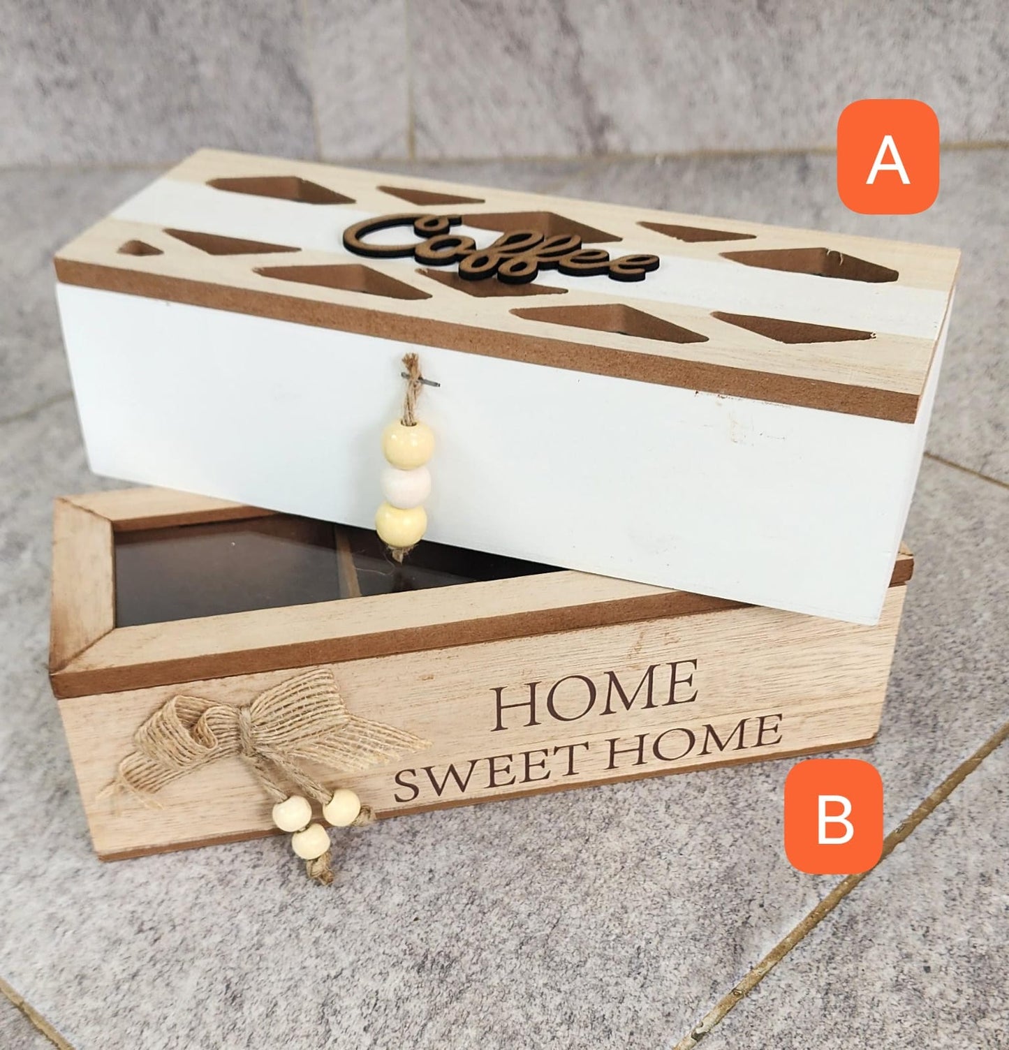 Frendorf | 3-Fächer-Bambus-Teebeutel-Aufbewahrung