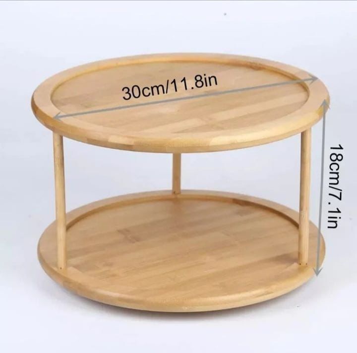 Frendorf | 2Tier Rotierendes Bambus Gewürzregal
