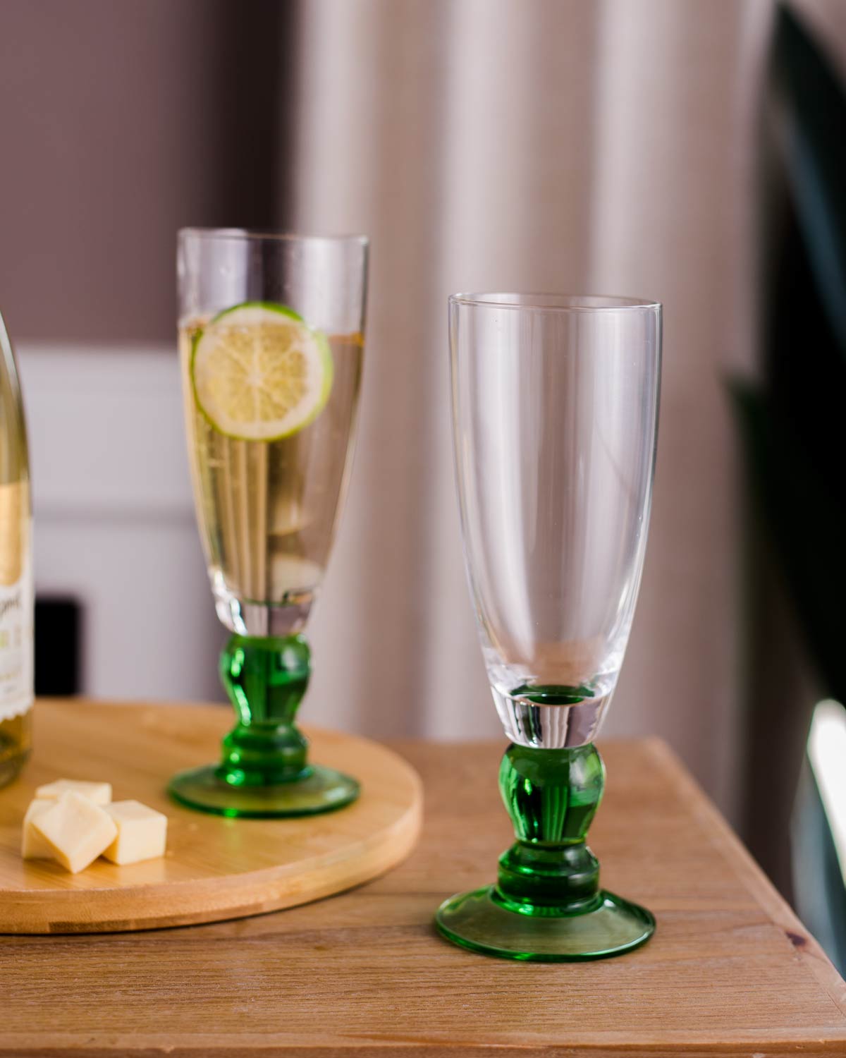 Swirl Green Champagnerflöte - Set von 6
