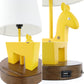 17,5" Mid-Century Vintage Eisen/Harz Giraffe LED Kinder-Tischlampe mit Telefonständer und USB-Ladeanschluss