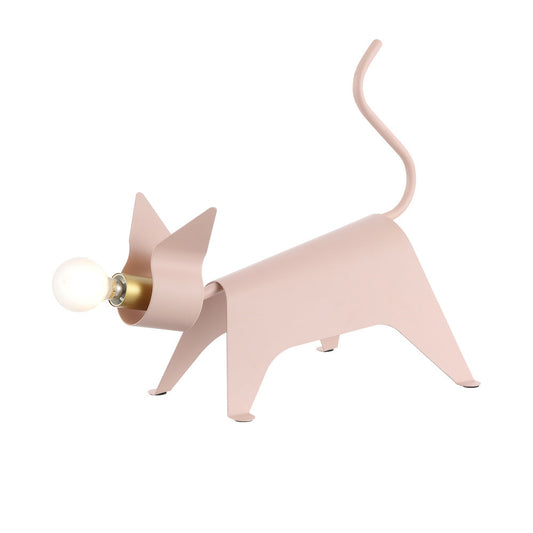 11,75" Moderne industrielle LED-Kinderlampe aus Eisen in Katzenform
