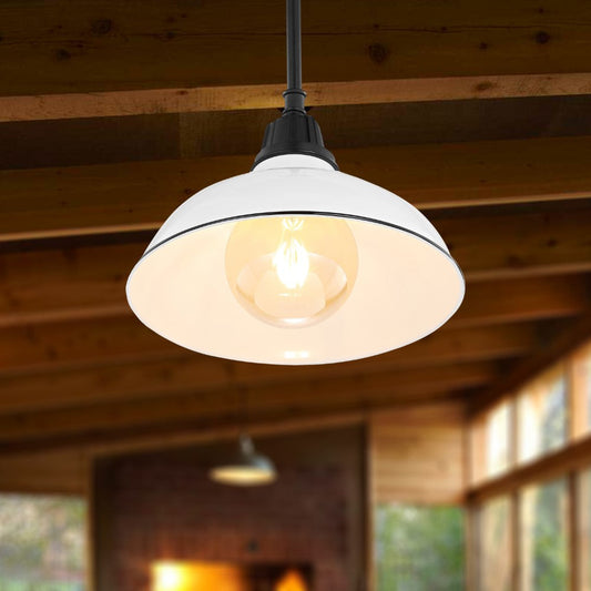 12,25" Farmhouse Industrie-LED-Pendelleuchte für den Innen- und Außenbereich aus Eisen