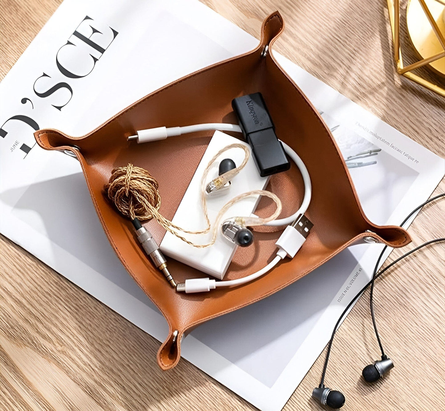 Frendorf | Lederablage Auffangbehälter Aufbewahrungsbox