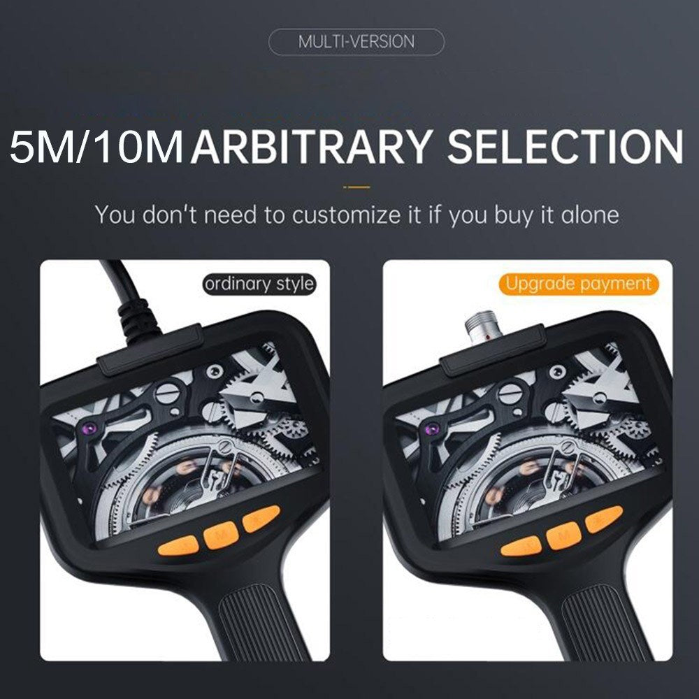 1080P HD Endoskop mit 4,3 Zoll Bildschirm, 8 LED-Lichtern, 5 Meter starres Kabel Inspektionskamera