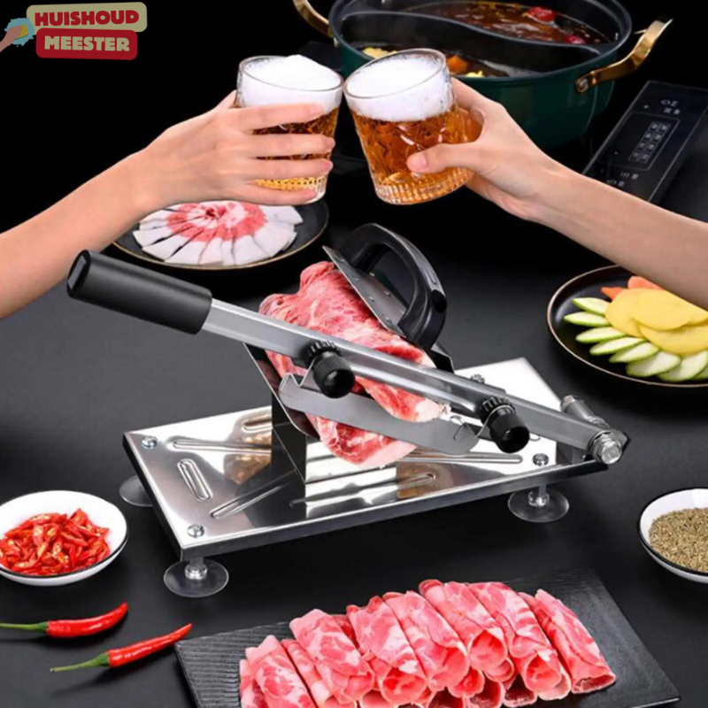 KitchenSlicer – Professionelle Schneidemaschine für Zuhause | Einstellbare Klinge, langlebiger Edelstahl