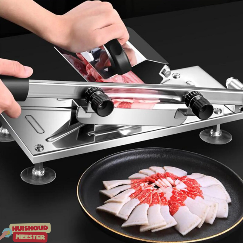 KitchenSlicer – Professionelle Schneidemaschine für Zuhause | Einstellbare Klinge, langlebiger Edelstahl