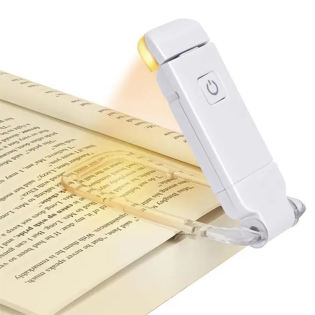 Frendorf | BrightBookmark Wiederaufladbare LED-Buchlampe | Clip-On Lesezeichenlicht | LED-USB Buchlicht für Komfortables Lesen