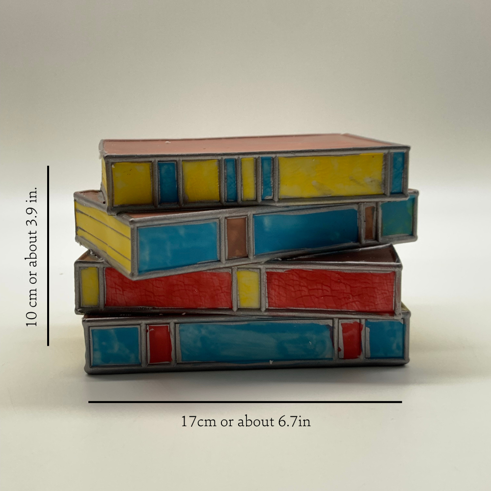 Buntglas-Bücherlampe