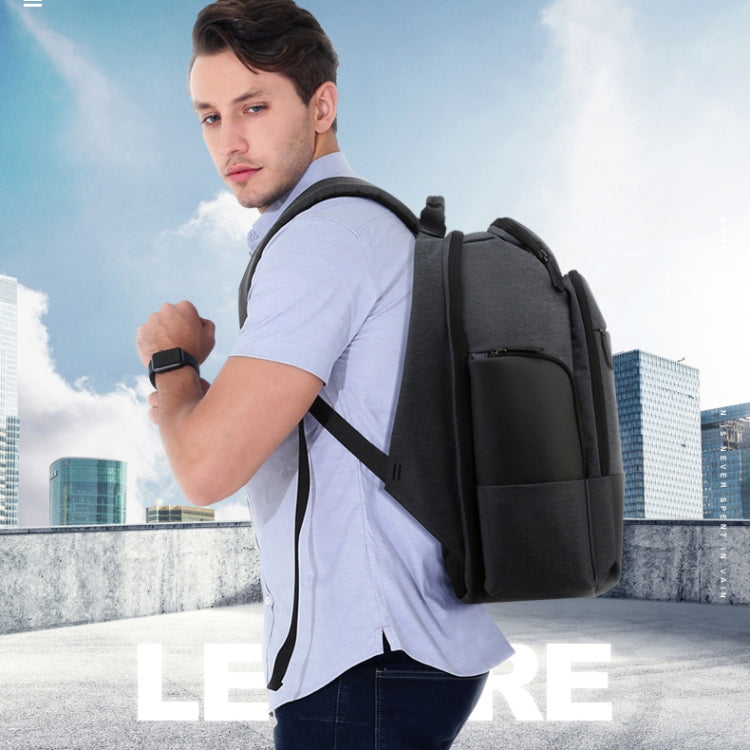 Frendorf | Bopai 851-014518 Business Wasserdicht Drei-Lagen Große Kapazität Doppelter Schultertasche, mit USB-Ladeanschluss, Größe: 37x21x47.5cm (Schwarz)