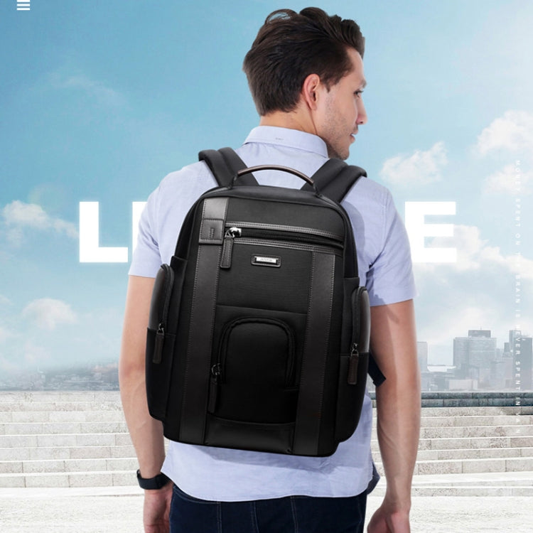 Frendorf | Bopai 851-008821 Outdoor atmungsaktive wasserdichte Diebstahlsichere große Kapazität Doppel-Schultertasche, mit USB-Ladeanschluss, Größe: 36x17x41.5cm (Schwarz)