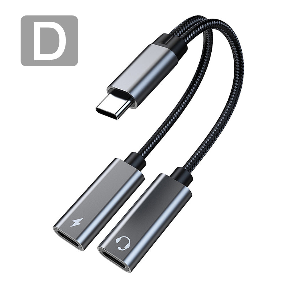Frendorf | 2in1 PD 60W USB C Schnellladeadapter Typ C zu 3,5 mm Kopfhörer Aux Buchse Audio Konverter