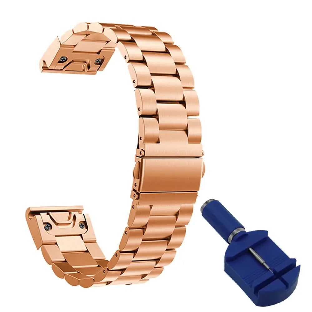 Frendorf | SteelGuard Luxe Edelstahlband für Garmin Fenix 8X, Epix Gen 2, Instinct & mehr