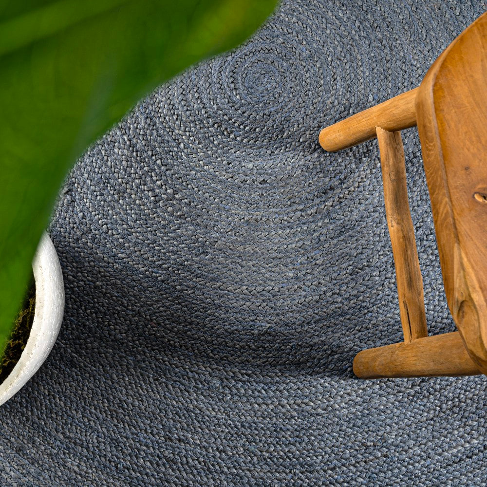 Geflochtener runder Jute-Teppich „Coastal Cottage“