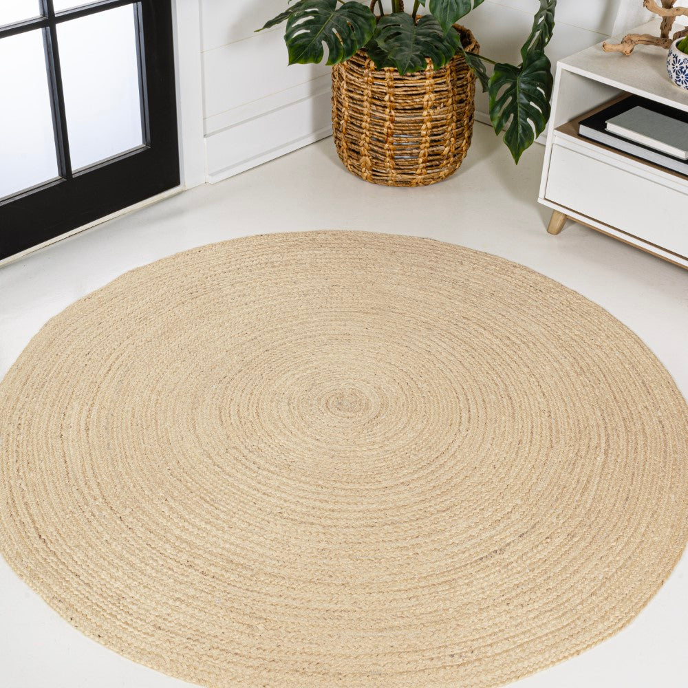 Geflochtener runder Jute-Teppich „Coastal Cottage“