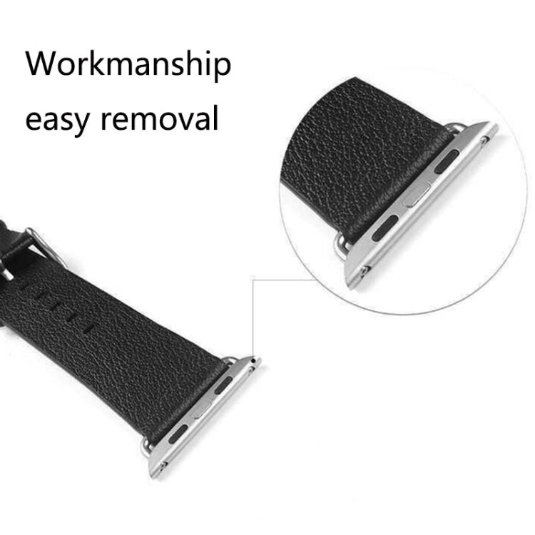 Frendorf | 2 PCS für Apple Watch 38mm Metallarmbandverbinder Metall Schnalle mit Schraubendreher Werkzeug (Schwarz)