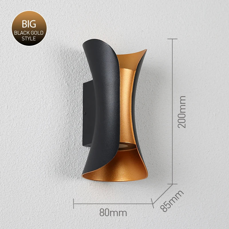 Frendorf | Moderne LED Wandleuchte – 6W/10W wasserdichte Außen- und Innenwandleuchte für Garten, Veranda, Badezimmer und Flur (IP65, Warm-/Neutral-/Kühlweiß, nordisches Design)