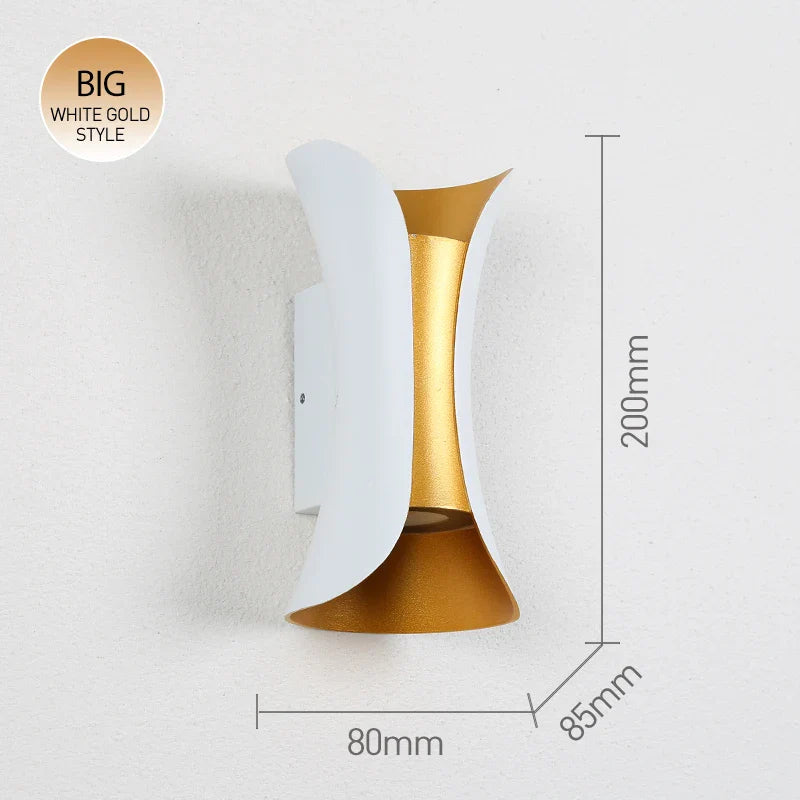 Frendorf | Moderne LED Wandleuchte – 6W/10W wasserdichte Außen- und Innenwandleuchte für Garten, Veranda, Badezimmer und Flur (IP65, Warm-/Neutral-/Kühlweiß, nordisches Design)