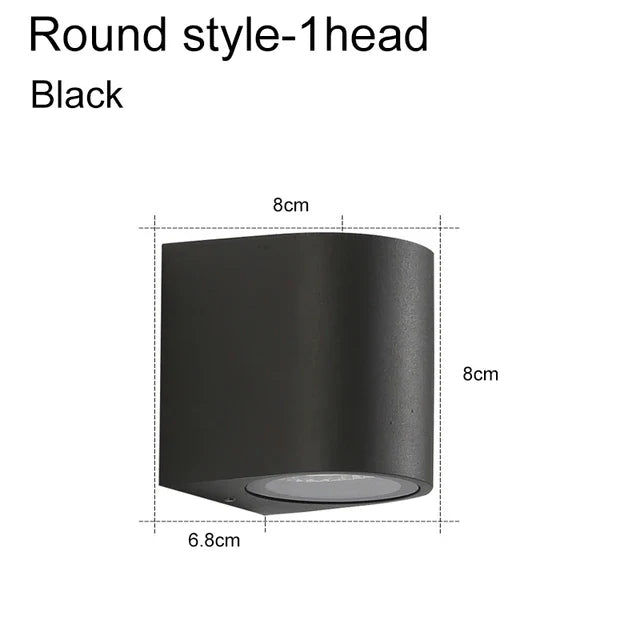 Frendorf | LED Wandleuchte – Außen wasserdicht IP65 Veranda- und Gartenwandleuchte, Innen Schlafzimmer Nachttischbeleuchtung, Aluminium Auf- und Ab-Lampe