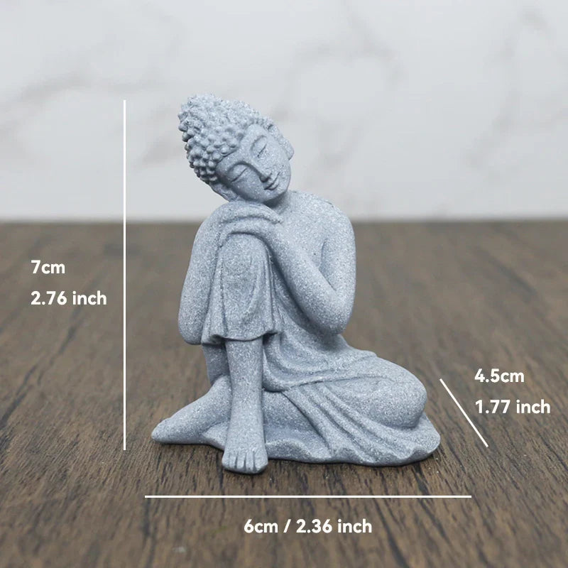 Buddha Stein Statue Kleine Buddhistischen Mönche Tibetischer Buddhismus Figuren Zen Garten Ornament Meditation Zuhause Aquarium Dekoration
