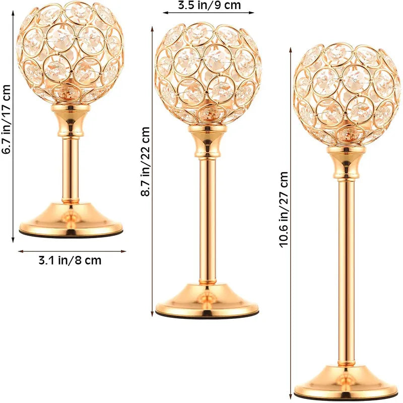 Frendorf | Aurealis Elegance Gold Kerzenhalter | Schmiedeeisen | Hochzeit & Dekoration | Luxuriöse Deko für Zuhause