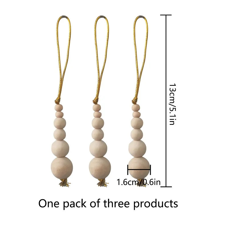 Frendorf | 3 Teile Holzperlen Weihnachtsbaum Dekor