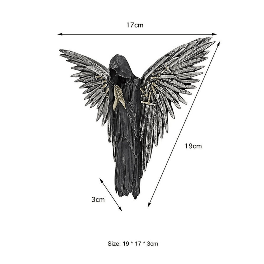 Frendorf | BattleShade Krieger Skulptur aus Harz | Wanddeko & Halloween-Dekoration | Ornamente für Wohnzimmer & Heimdekoration