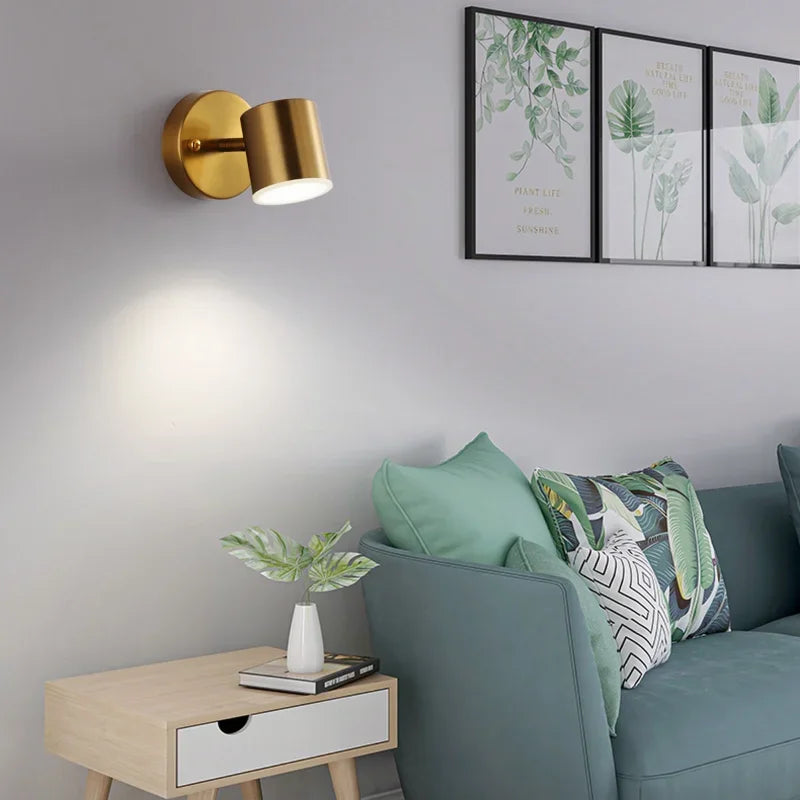 Frendorf | Moderne Goldene LED Wandleuchte – Verstellbares Nachttischleselicht für Schlafzimmer und Wohnkultur