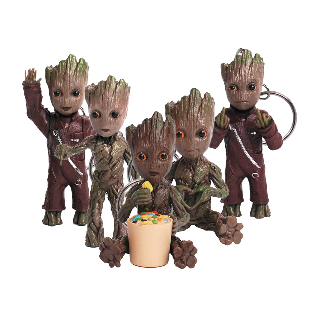 Cartoon Groot Miniaturfigur: Verspielte Bürodekoration