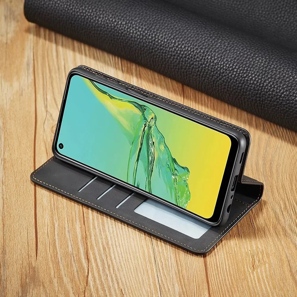 Frendorf | Samsung Hülle: Magnetische Leder Tasche für stilvollen Schutz