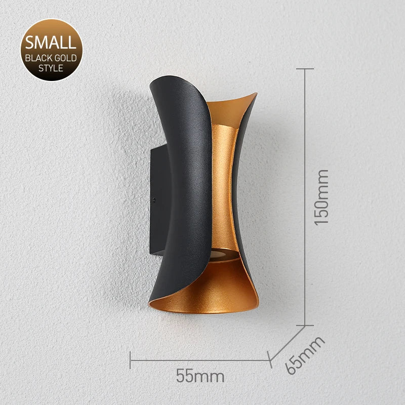 Frendorf | Moderne LED Wandleuchte – 6W/10W wasserdichte Außen- und Innenwandleuchte für Garten, Veranda, Badezimmer und Flur (IP65, Warm-/Neutral-/Kühlweiß, nordisches Design)