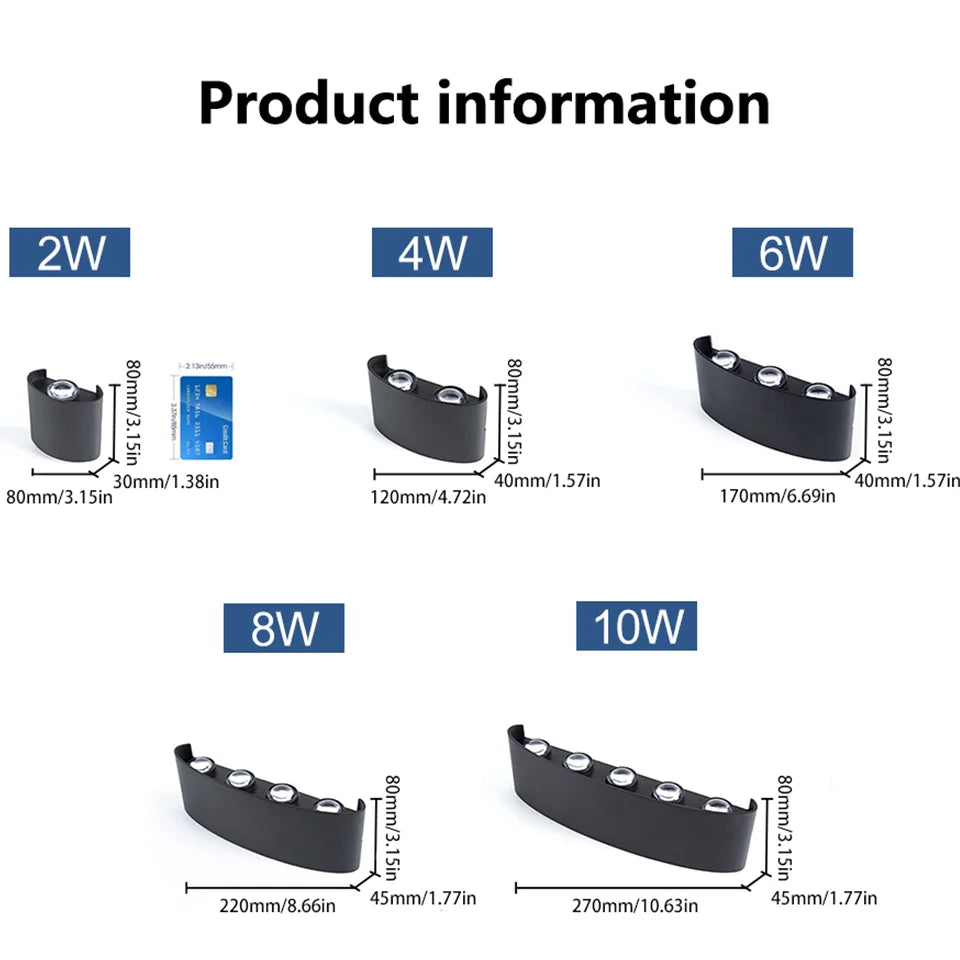 Frendorf | LED Wandleuchte mit Bewegungssensor – IP66 wasserdichtes Außenlicht für Veranda, Garten, Treppen, Wohnzimmer & Hof