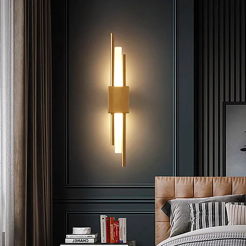 Frendorf | Moderne LED Wandleuchte – USB-Lade-Wandlampe für Innenbeleuchtung, Schlafzimmer, Wohnzimmer und Flur Dekor