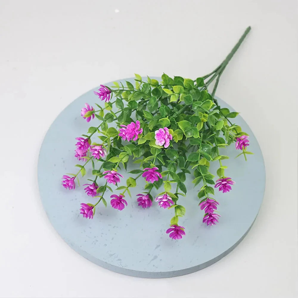 Frendorf | 1 Bundle Künstliche UV-beständige Blumen – Grünpflanzensträucher für Außenbereich, Hochzeit, Küche, Büro und Gartendekoration