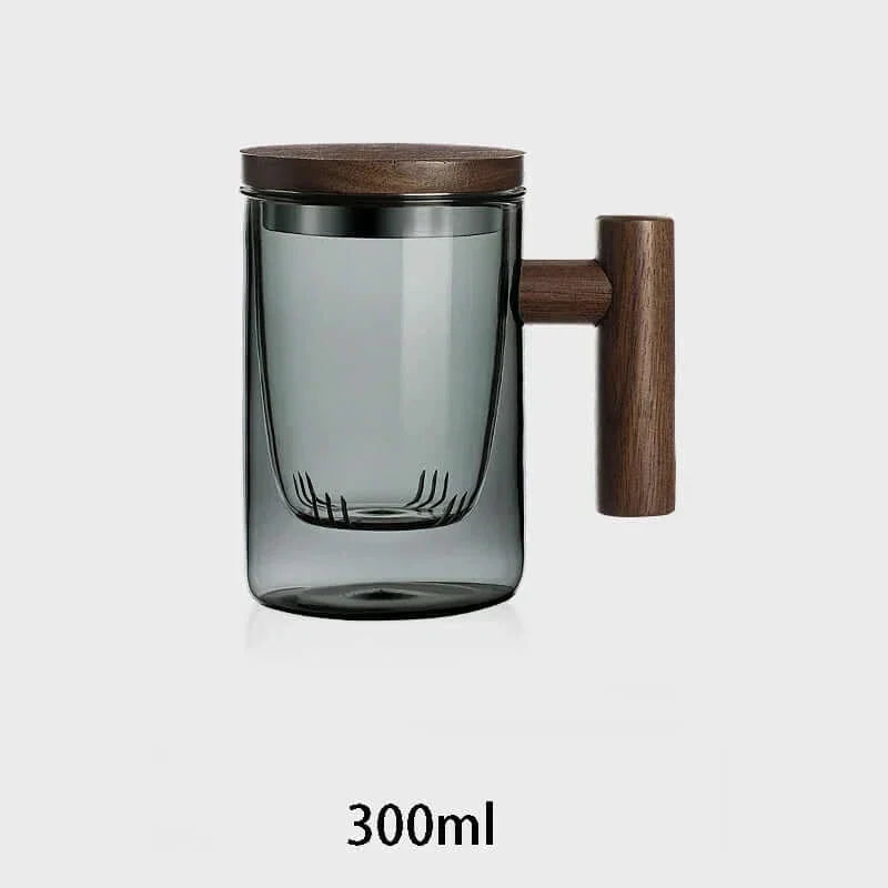 Ultramoderne Glas-Teetasse mit Filter und Deckel
