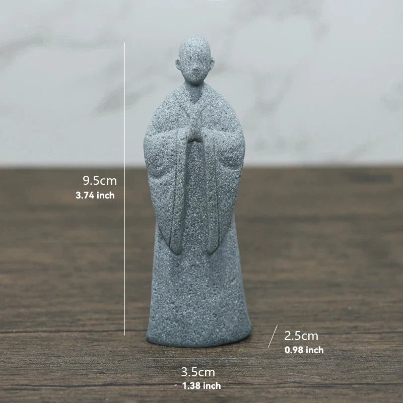 Buddha Stein Statue Kleine Buddhistischen Mönche Tibetischer Buddhismus Figuren Zen Garten Ornament Meditation Zuhause Aquarium Dekoration