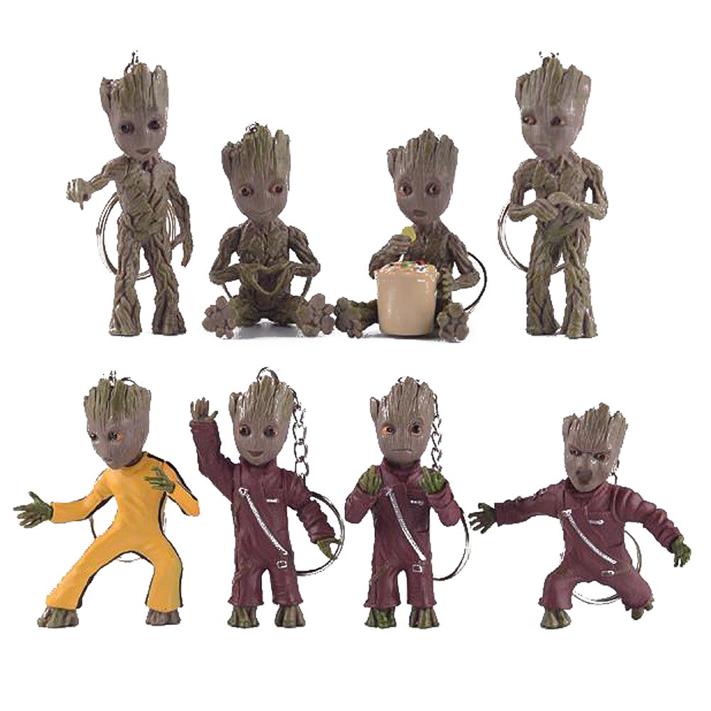 Cartoon Groot Miniaturfigur: Verspielte Bürodekoration