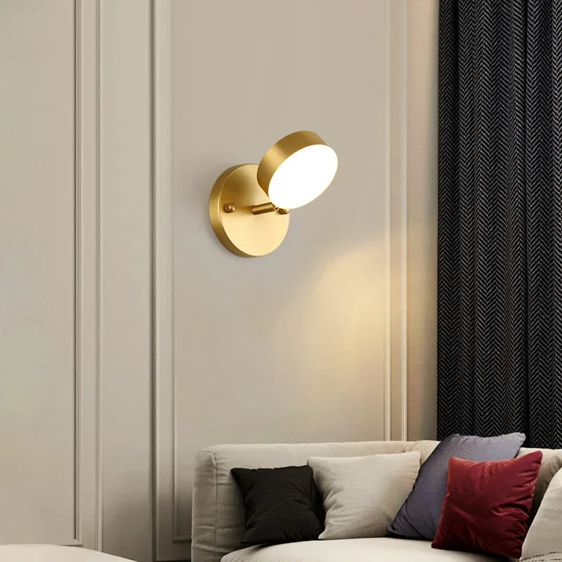 Frendorf | Moderne Goldene LED Wandleuchte – Verstellbares Nachttischleselicht für Schlafzimmer und Wohnkultur
