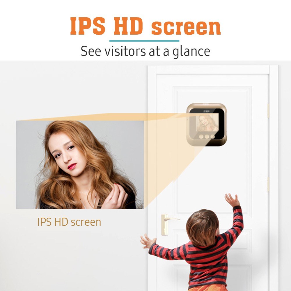 Drahtlose Türviewer-Kamera mit Monitor, Live-Ansicht und Nachtsicht für die Haussicherheit (Batterie nicht enthalten)
