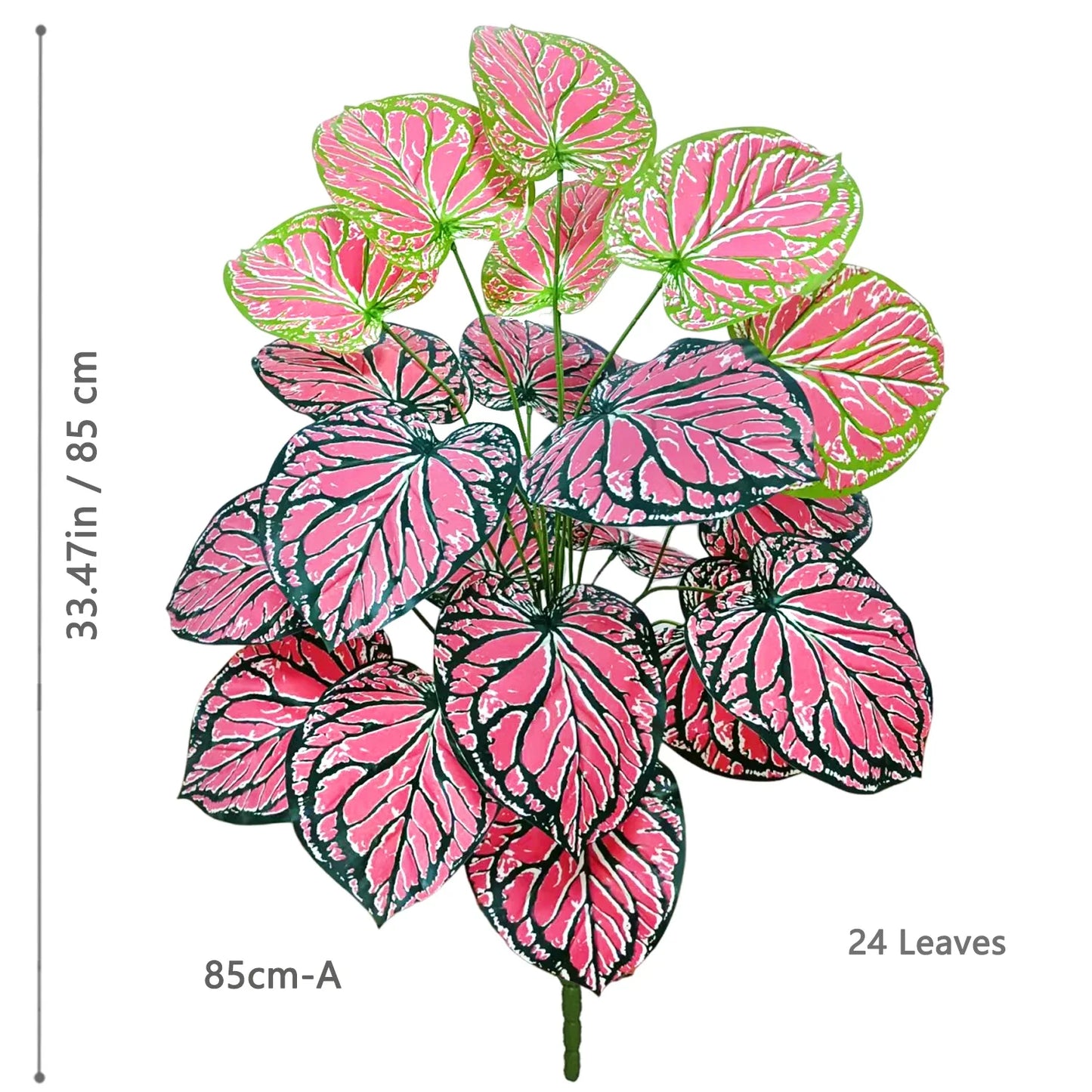 Frendorf | 105 cm Künstliche Pink Fairy Taro & Monstera Blätter – Seidentradieschen & Callalilien Dekor für Zuhause, Büro und Jubiläumsfeiern – Boden Display