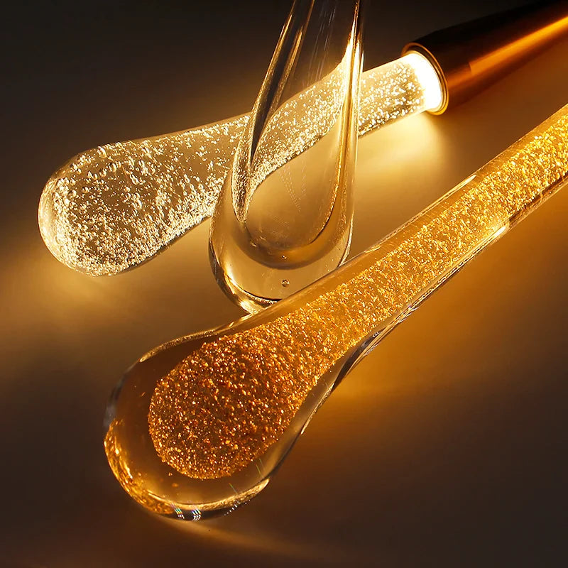 Kristall LED Pendelleuchten: Perfekt für Schlafzimmer, Esszimmer, Bar - Wassertropfen-Kronleuchter, Treppenlampe für die Innendekoration