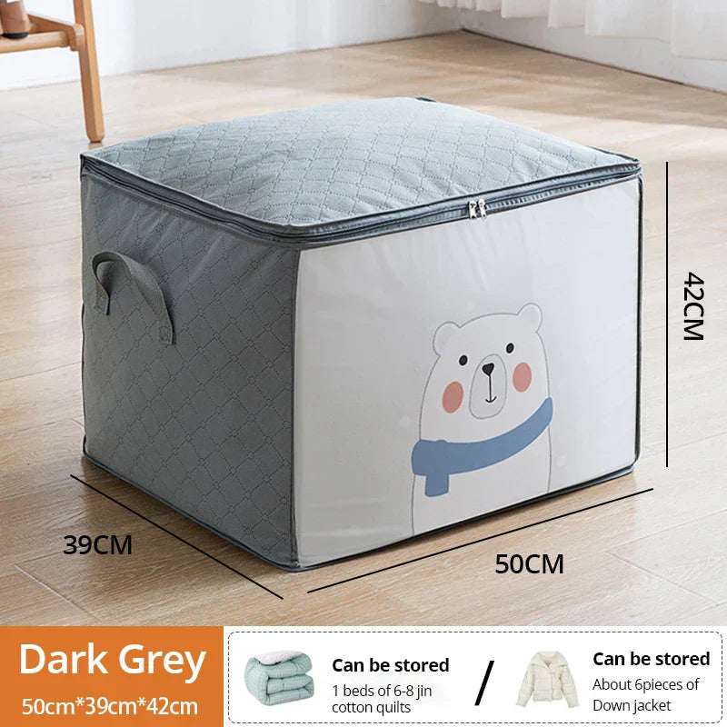 Frendorf | NestBox | Faltbare Aufbewahrungstasche | Staubdicht & Verstärkte Griffe | Für Decken, Kleidung & Spielzeug