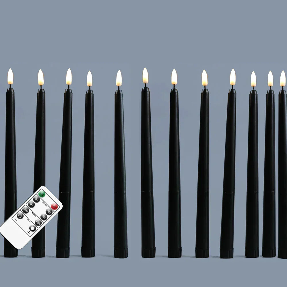 Frendorf - Schwarze LED-Teelichter ohne Flamme mit Fernbedienung für eine unvergessliche Atmosphäre