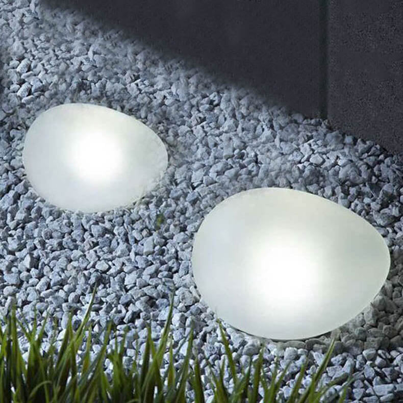 Solar Pebble ABS Sandgestrahltes Glas LED Außenlandschaftslicht