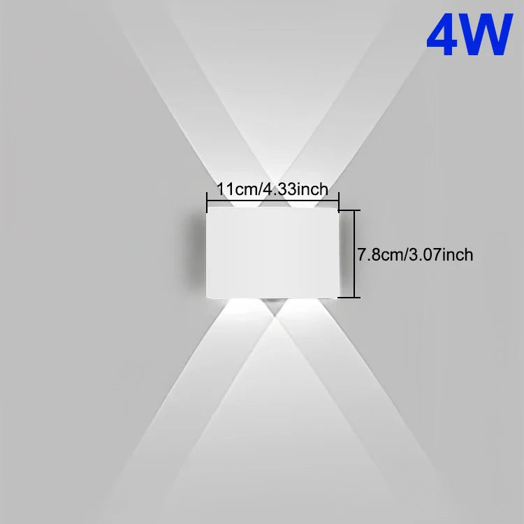 Frendorf | Moderne LED Wandleuchte – Wasserfeste Wandlampe nach oben und unten für den Innen- und Außenbereich im Zuhause, Garten, Villa oder Innenhof (4W–10W, Warm-/Kaltweiß, IP65)