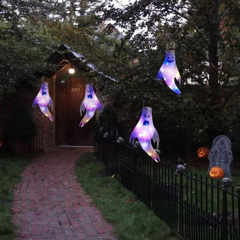Frendorf | Halloween hängende Geisterlichter – LED Außen Dekor