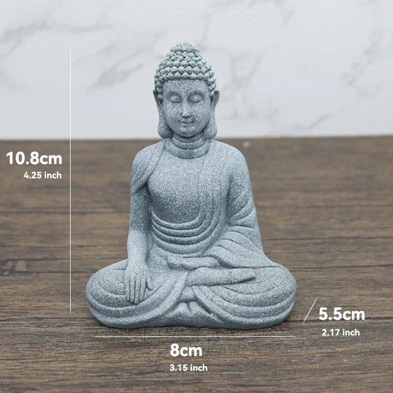 Buddha Stein Statue Kleine Buddhistischen Mönche Tibetischer Buddhismus Figuren Zen Garten Ornament Meditation Zuhause Aquarium Dekoration