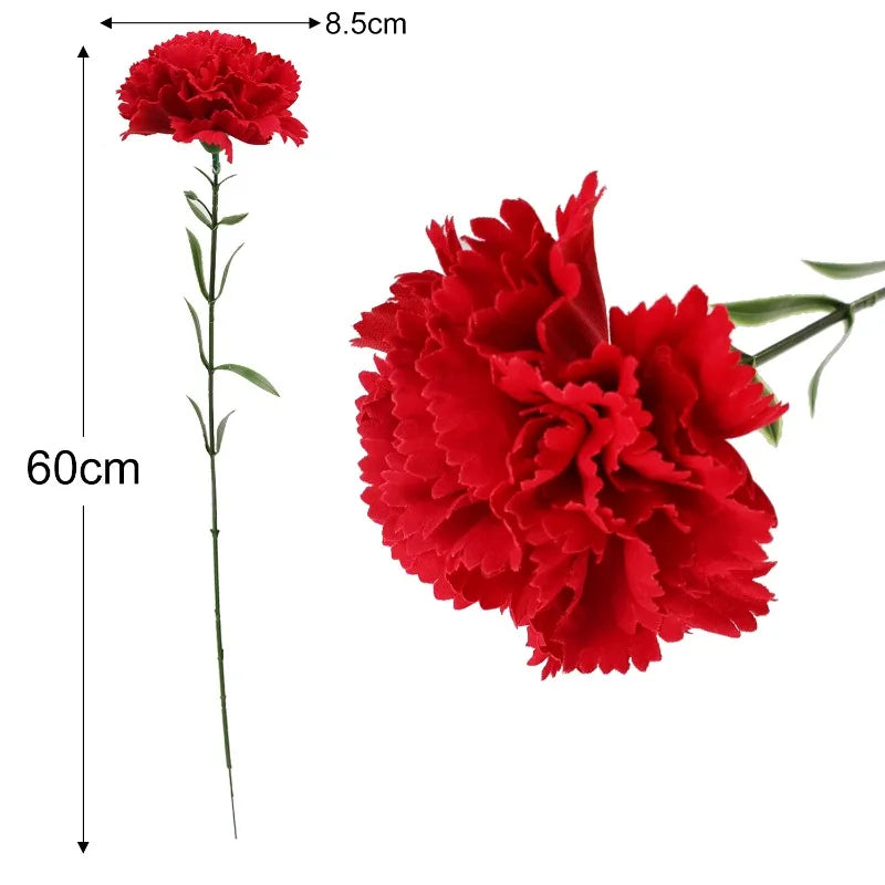 Frendorf | 10/1PCS Künstliche Nelkenblumen - Luxus Kunstblumenstrauß für Zuhause, Hochzeit, Partydekoration, Innenbenutzung